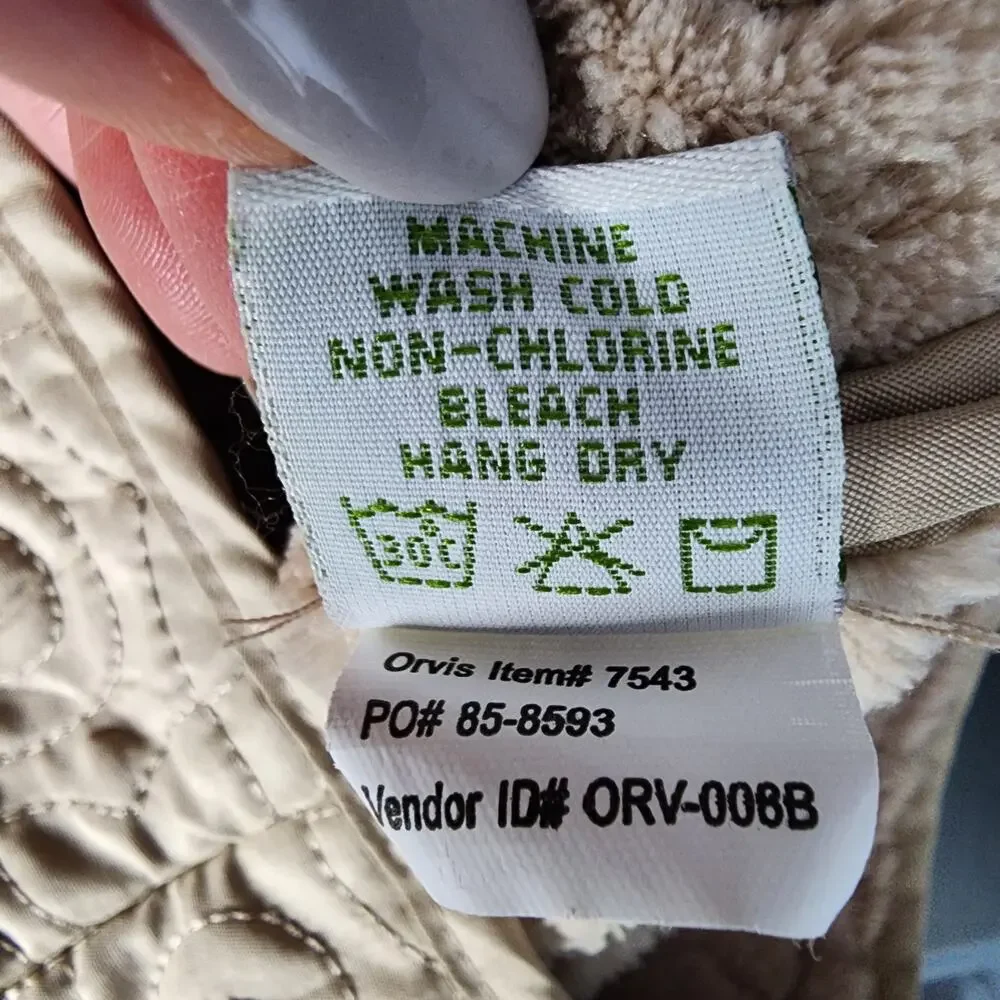 Orvis Floral / Swirl Stitched Fleece Lined Vest | Women's Small
